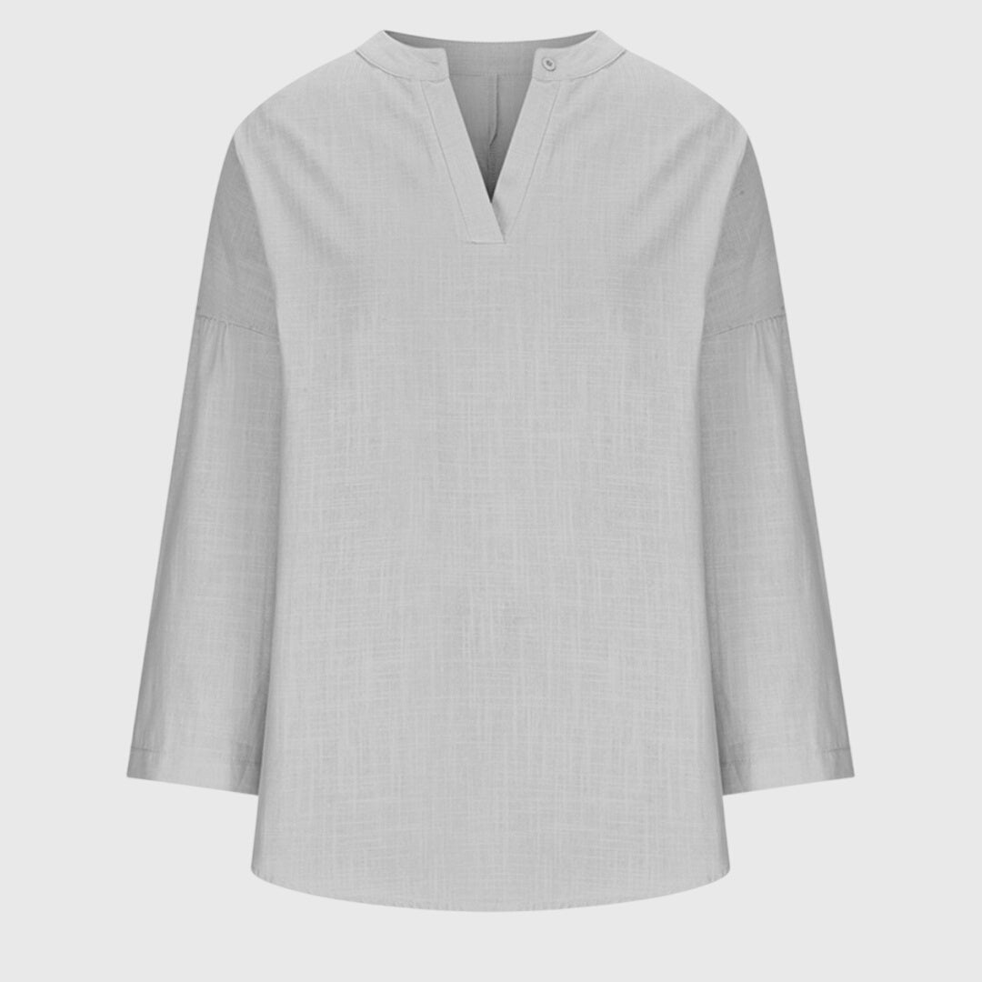 Adela | Losvallend shirt met ronde hals en lange mouwen
