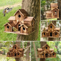 6 gats handgemaakt vogelhuisje