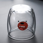 Dubbellaagse beren beker – materiaal: Glas — afbeelding 17