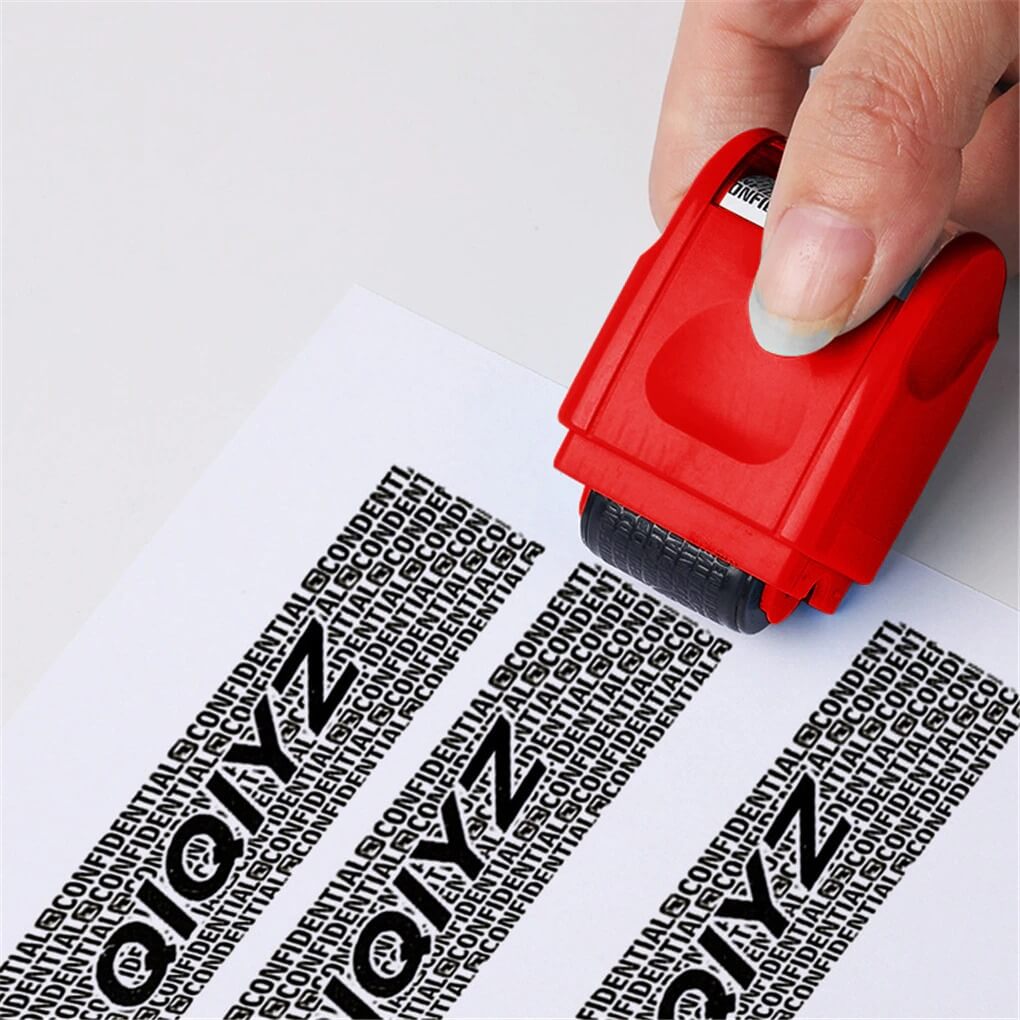 Privacy rolstempel – materiaal: plastiek + speciaal fotogevoelig materiaal — afbeelding 10