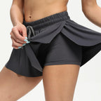 Luchtige fitnessshort, 2-in-1