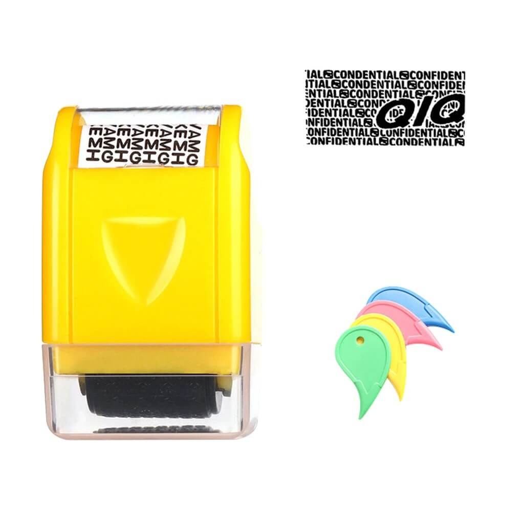 Privacy rolstempel – materiaal: plastiek + speciaal fotogevoelig materiaal — afbeelding 2