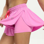 Luchtige fitnessshort, 2-in-1