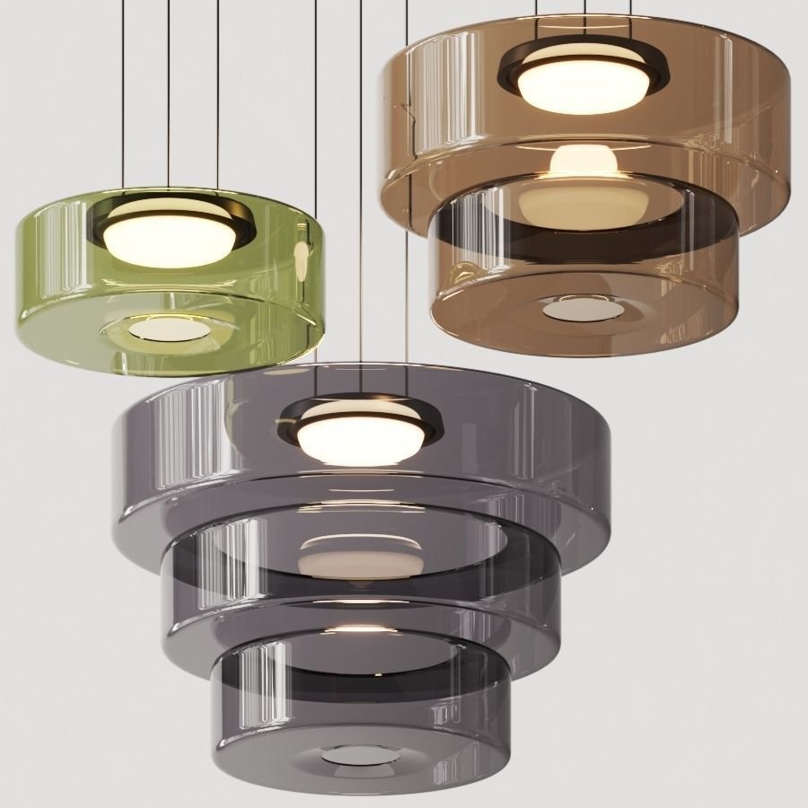 Glazen hanglamp in bauhaus stijl