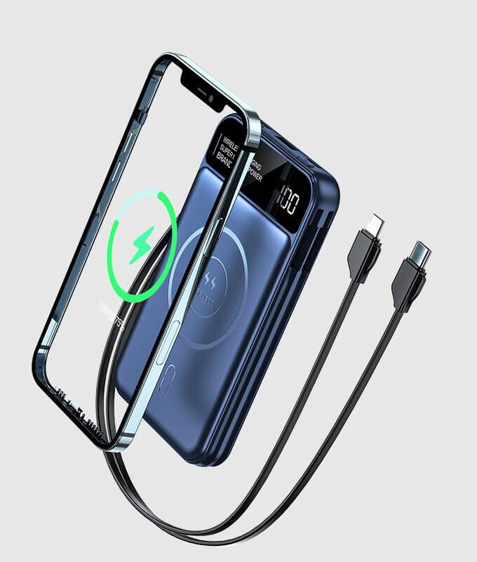 Magnetische draadloze stroom bank – capaciteit: 10000mAh