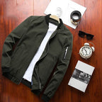 Lichte & trendy heren bomberjack met rits