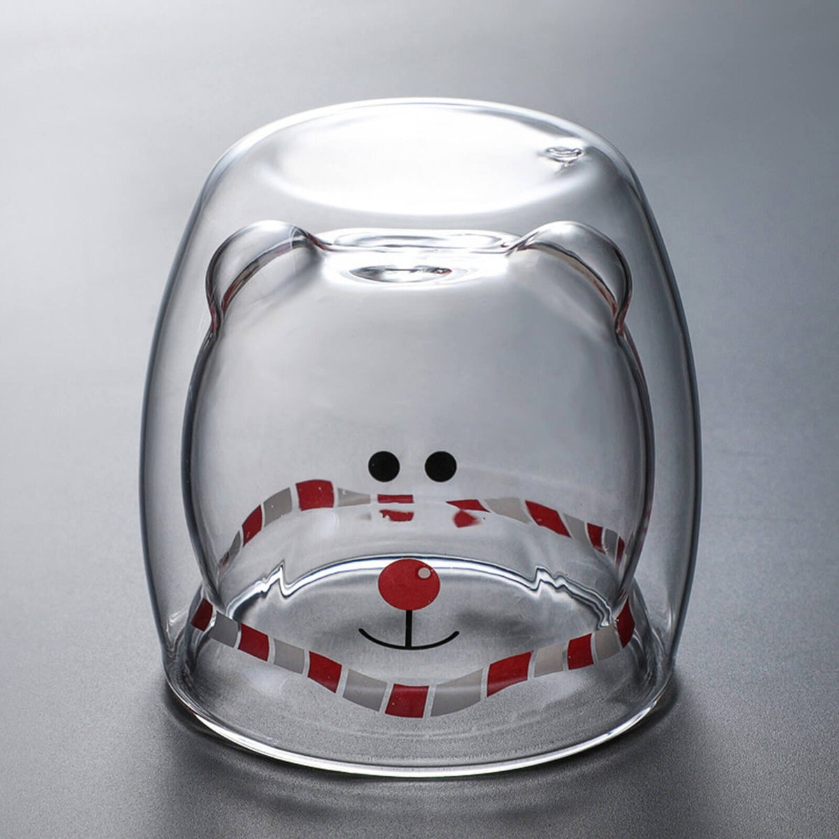 Dubbellaagse beren beker – materiaal: Glas — afbeelding 11