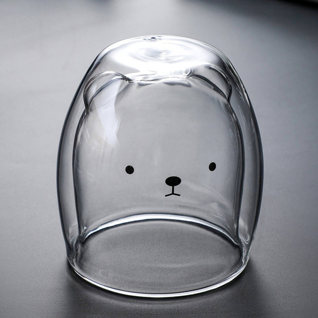 Dubbellaagse beren beker – materiaal: Glas — afbeelding 12