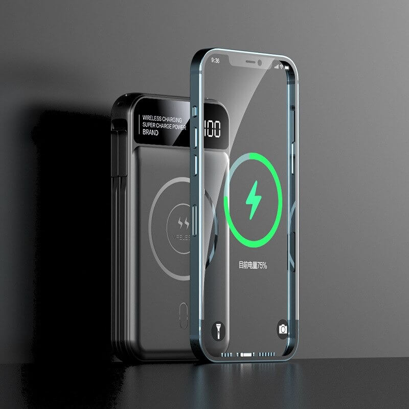 Magnetische draadloze stroom bank – capaciteit: 10000mAh
