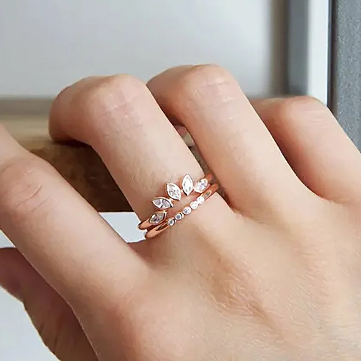 Crystal ring – 2 in 1 ring