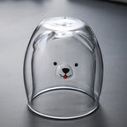 Dubbellaagse beren beker – materiaal: Glas — afbeelding 16