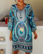Boho zomerjurk met losse pasvorm