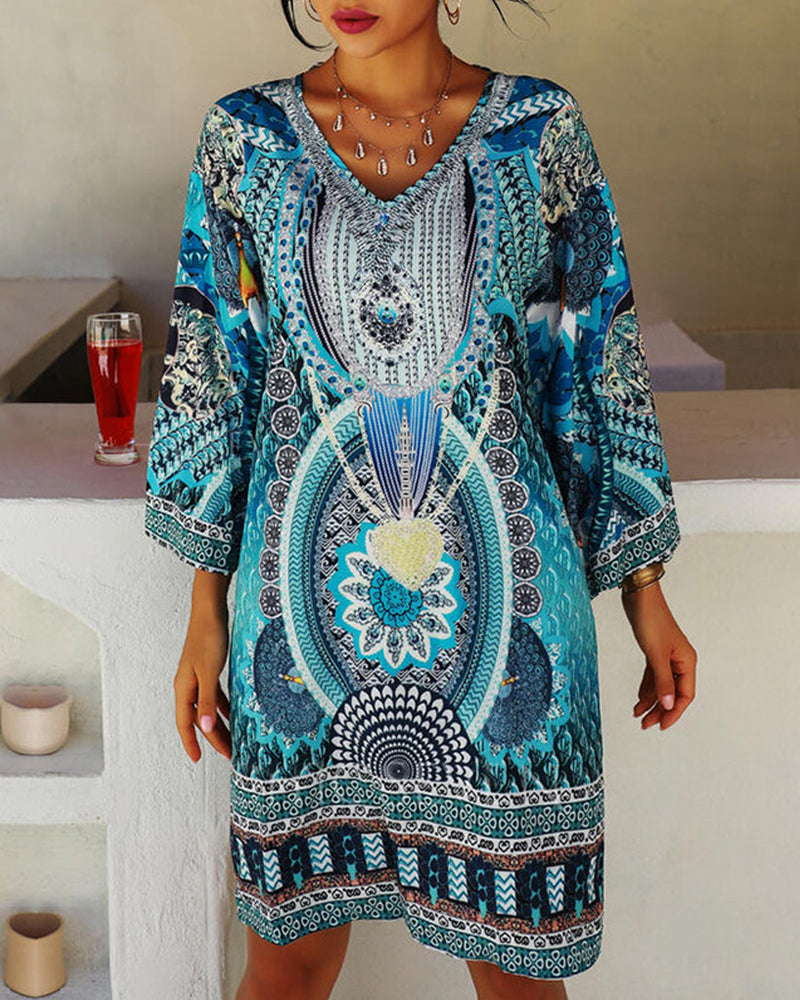 Boho zomerjurk met losse pasvorm