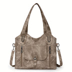 Vintage-Stijl vegan leren schoudertas