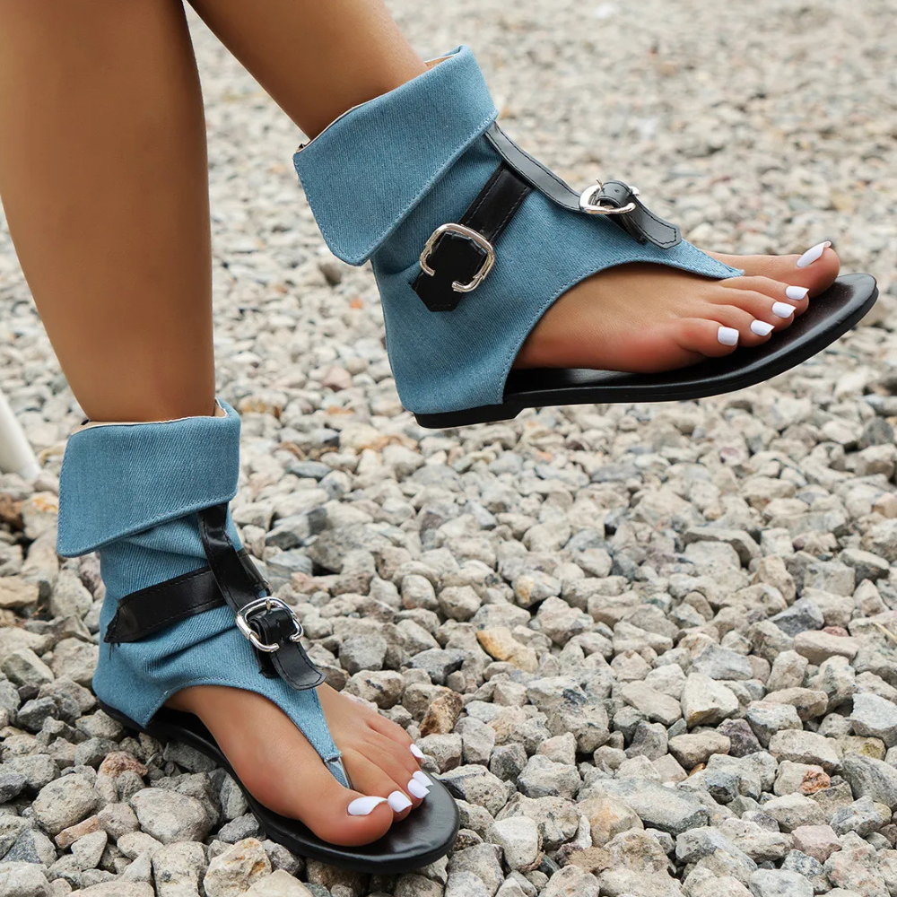Denim sandalen voor dames