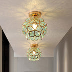 Glazen bloemen plafondlamp