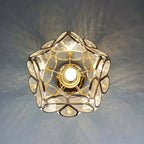 Glazen bloemen plafondlamp