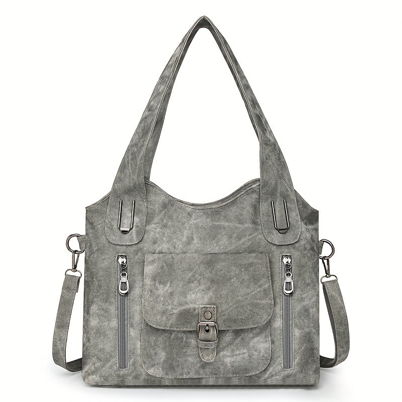 Vintage-Stijl vegan leren schoudertas