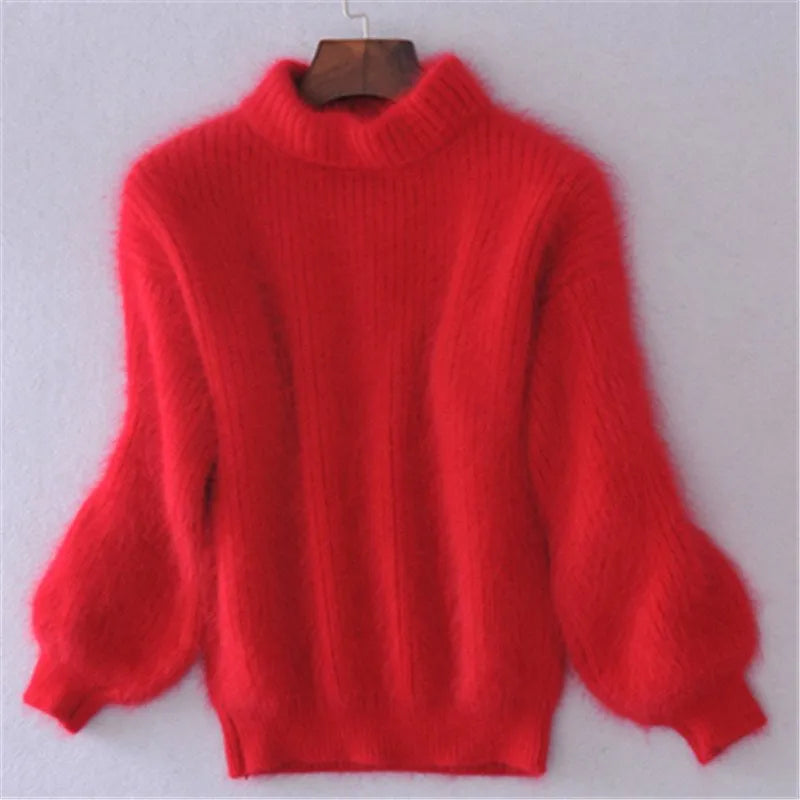 Casual angora gebreide damestrui