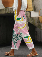 Dames comfortbroek met print