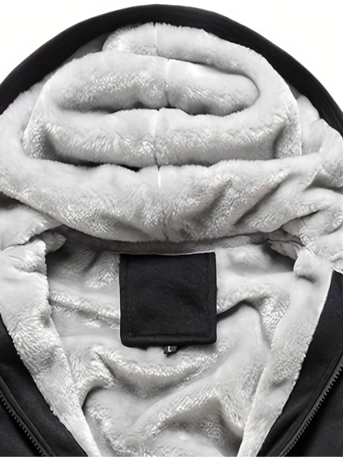 Winter warm fleece jack met capuchon