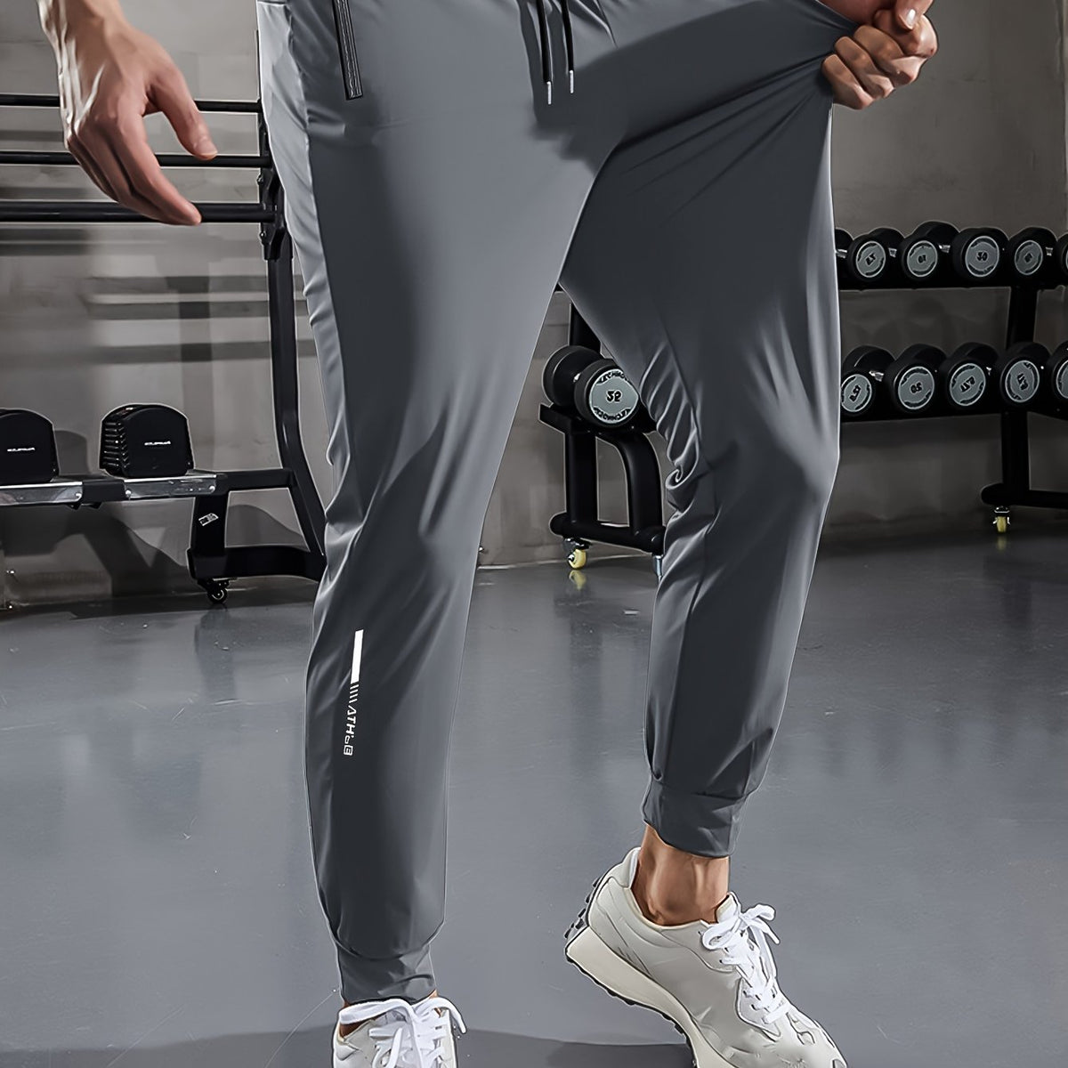 Effen heren sportbroek met zakken