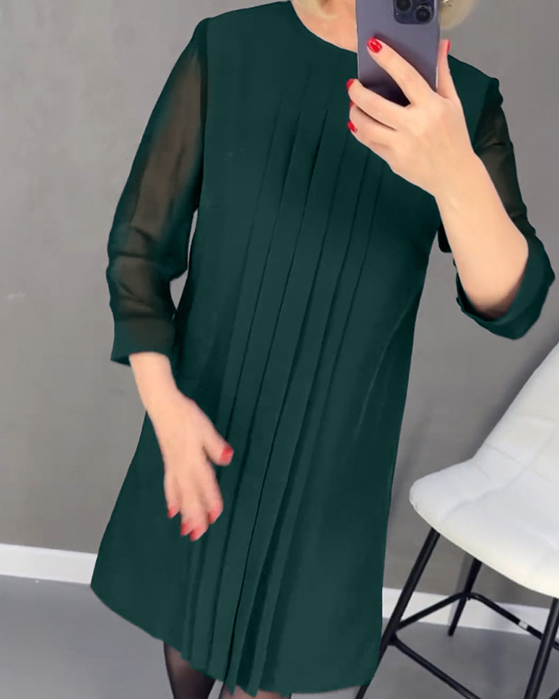 Shift jurk met meshdetails