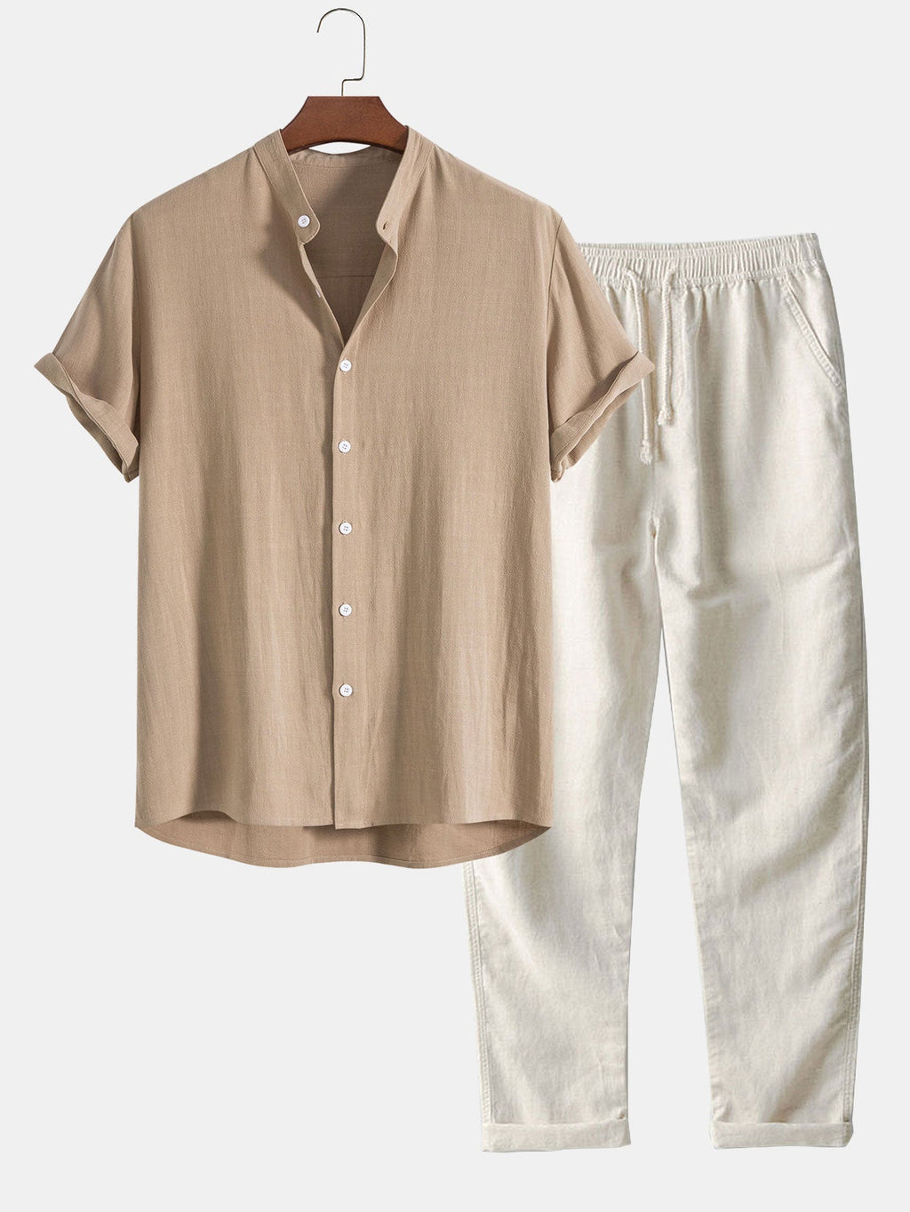 Linnen overhemd en broek set