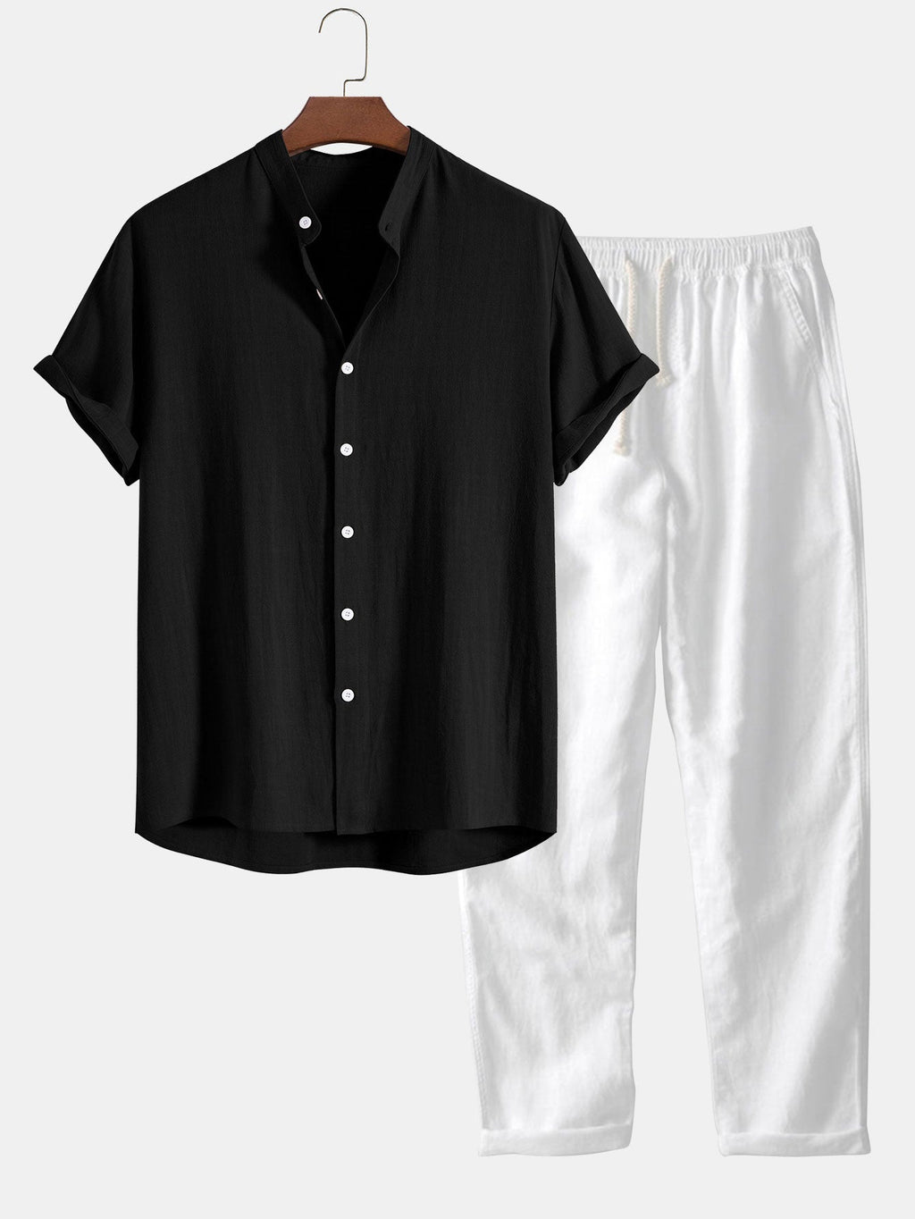 Linnen overhemd en broek set