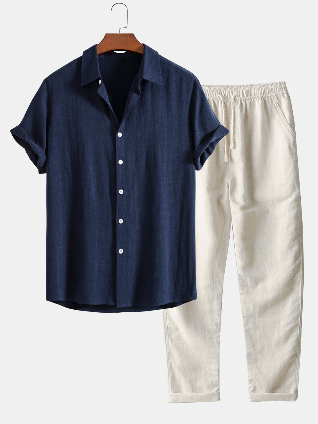 Linnen overhemd en broek set