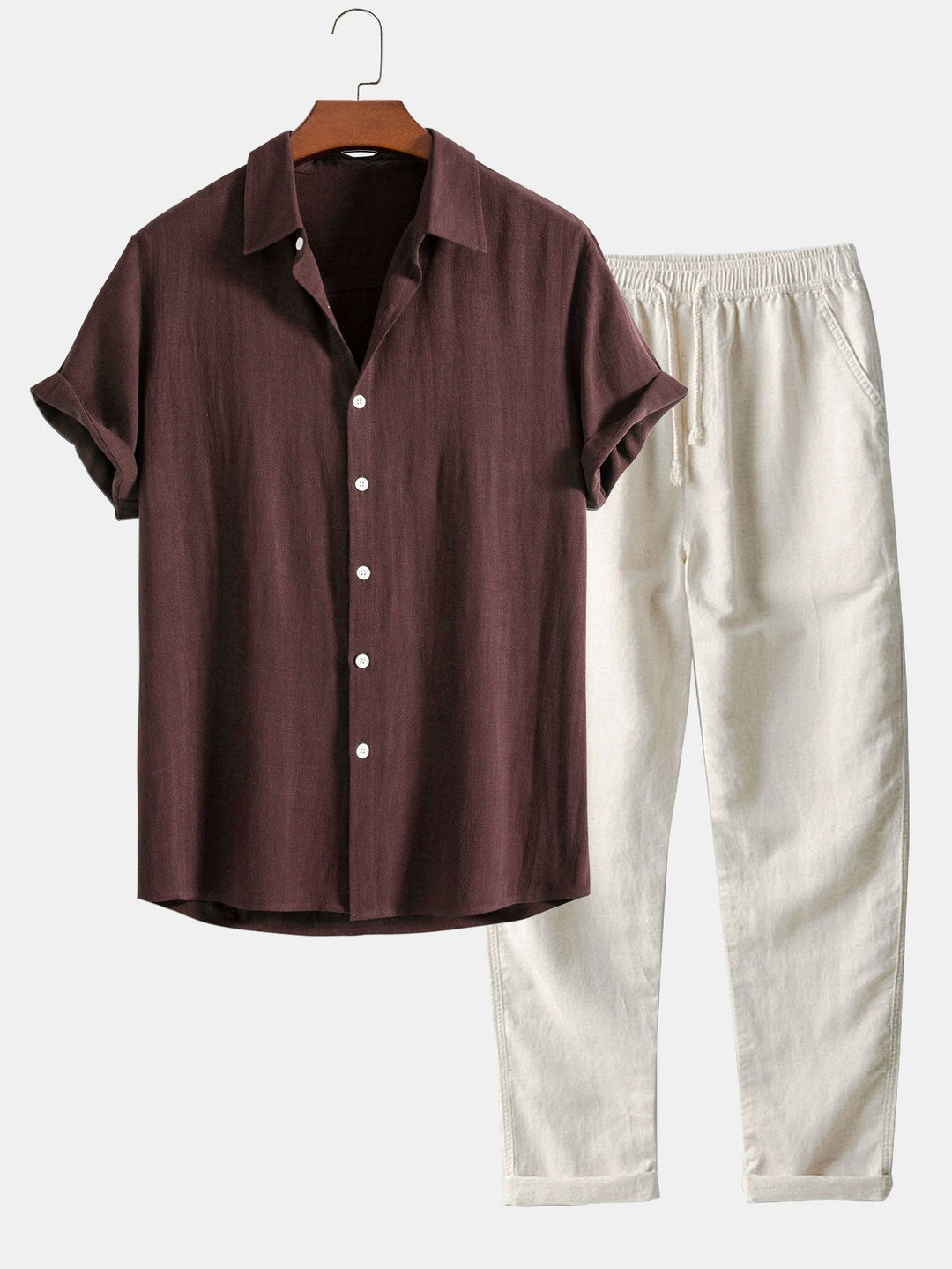 Linnen overhemd en broek set