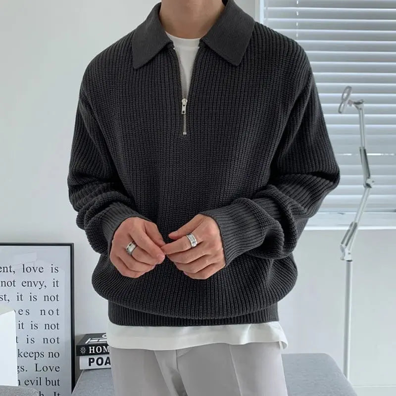 Zipped heren sweater