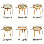 Scandinavische rotan bijzettafel