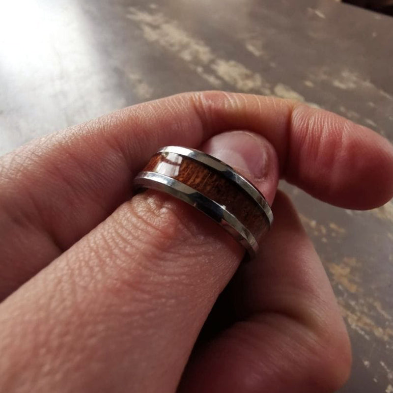 Levensboom ring van RVS voor dames