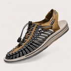 Ademende casual sandaal – geweven design