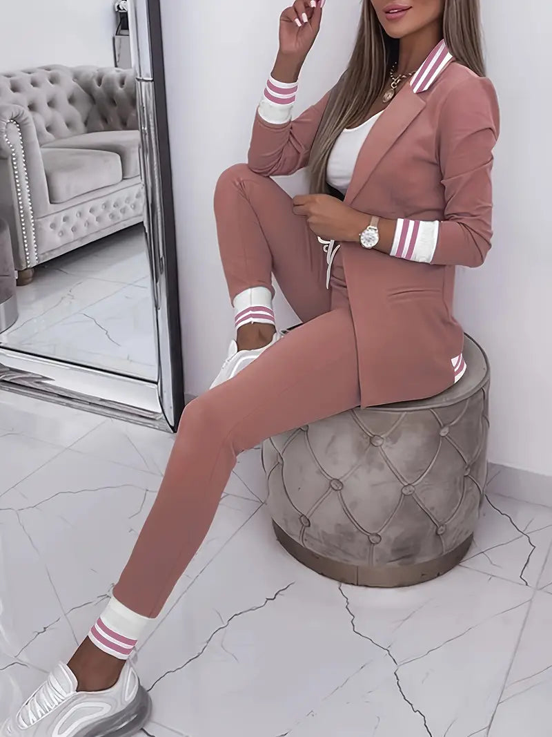 Casual streetwear gestreepte set