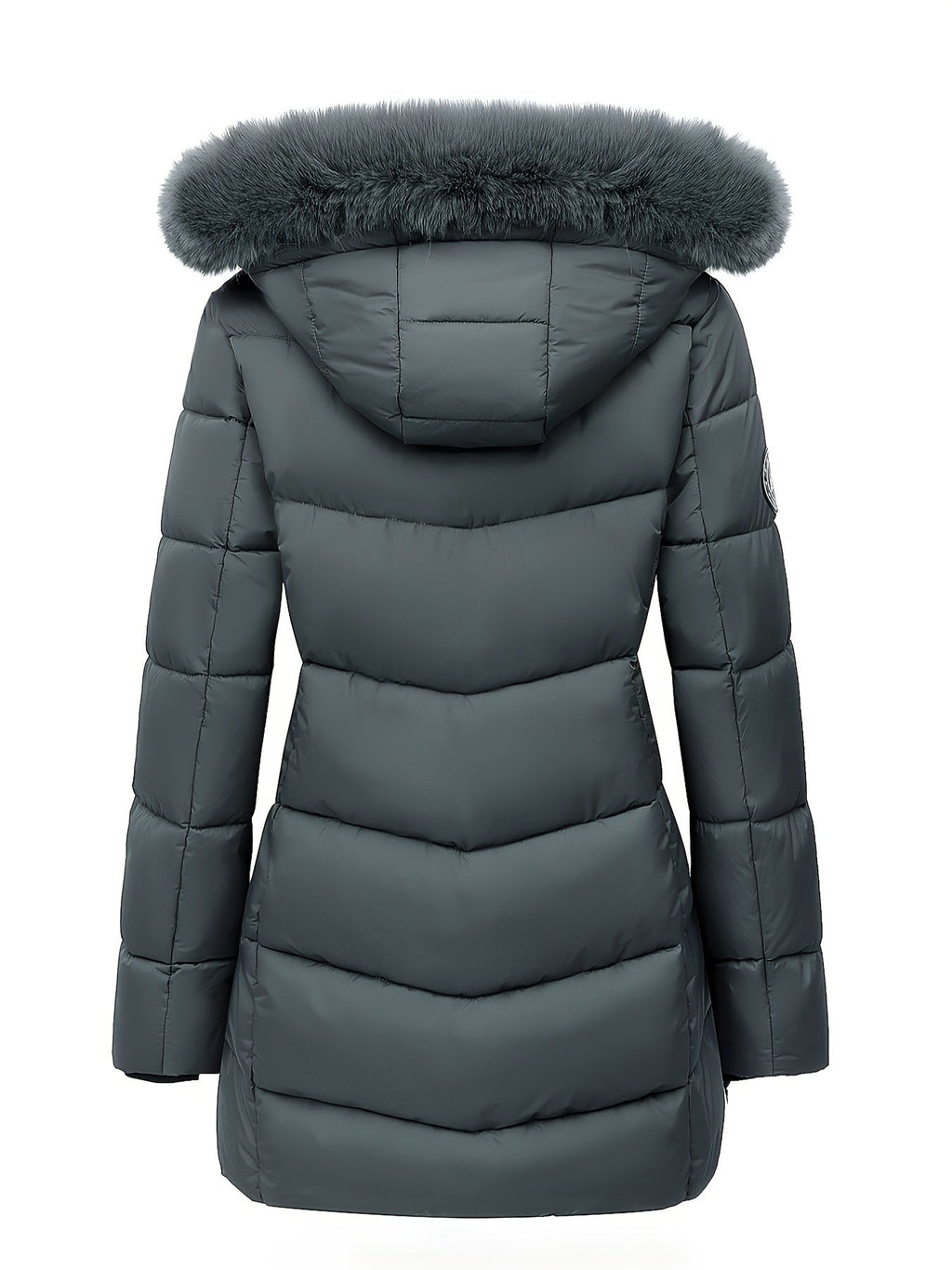 Warme puffy jas met stijlvolle details