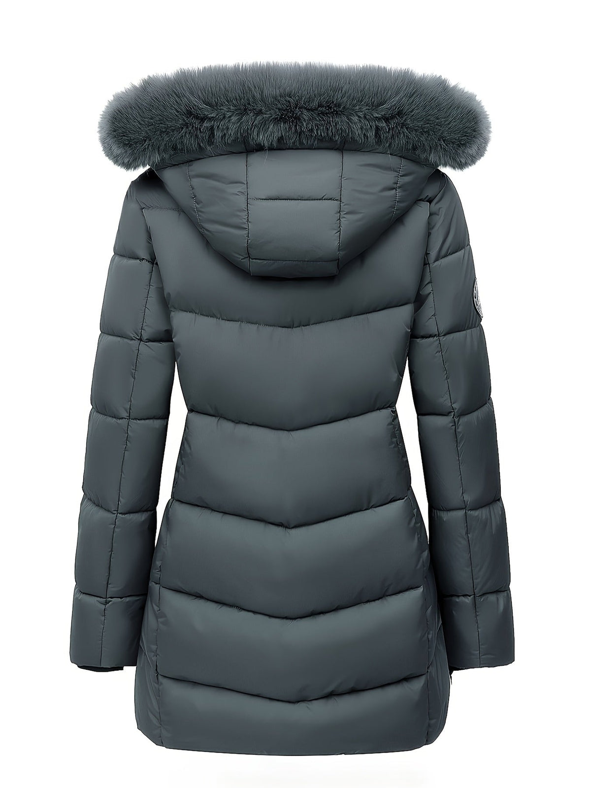 Warme puffy jas met stijlvolle details