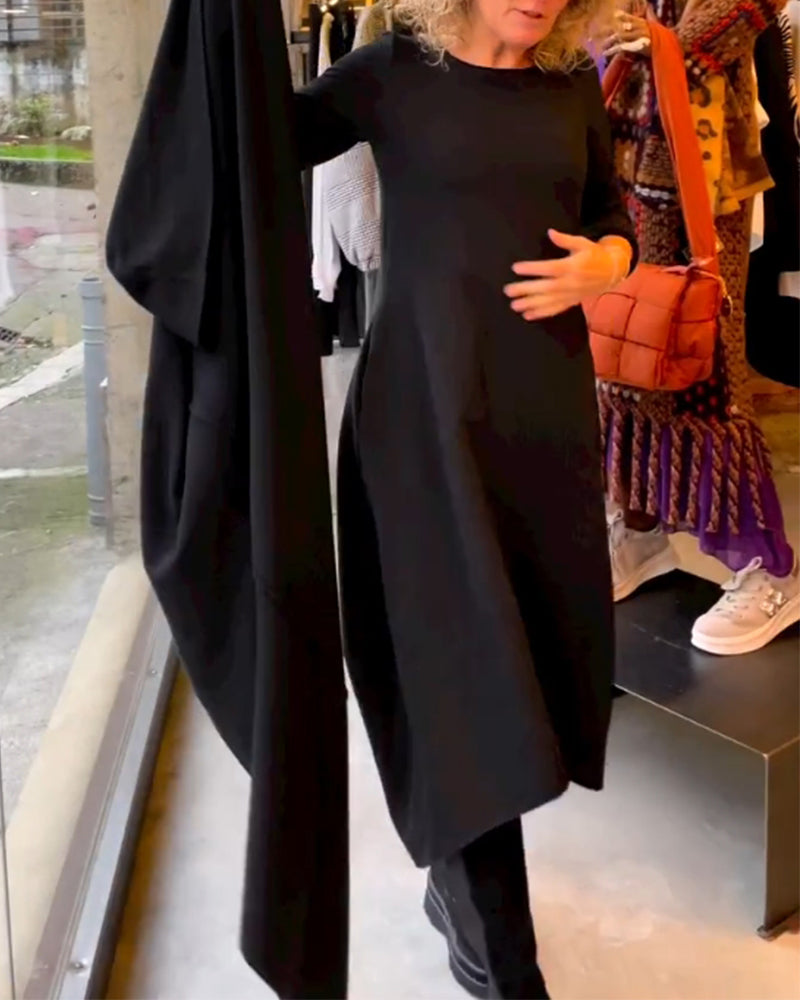Zwarte midi jurk