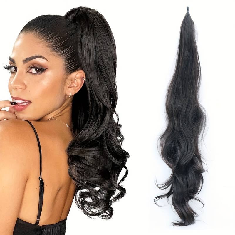 Flexibele wrap-around paardenstaart voor lang, vol haar