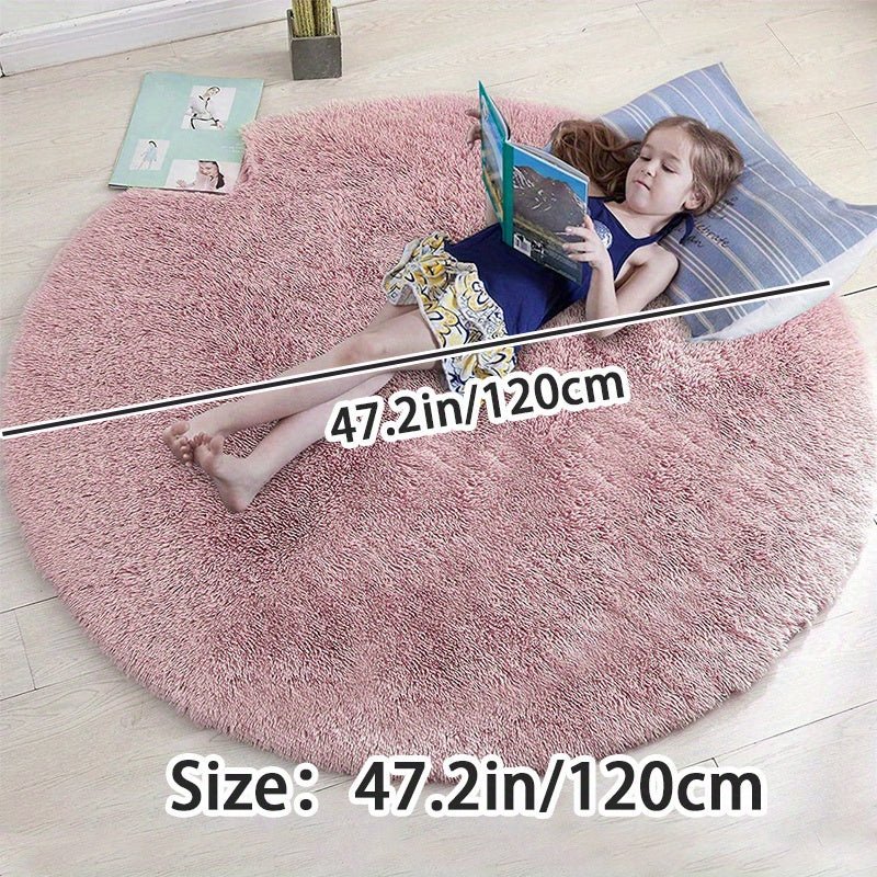 Rond fluffy vloerkleed