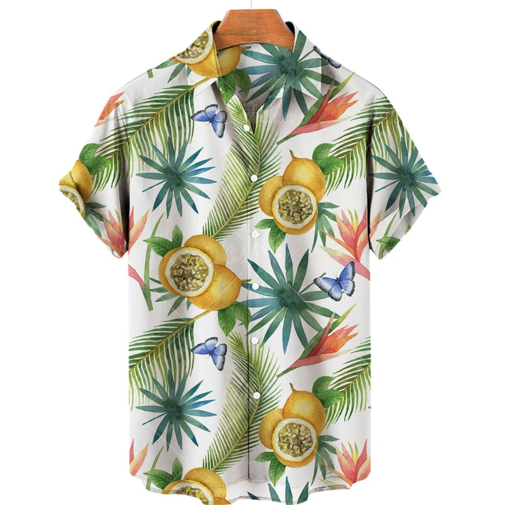 Tropisch hawaii overhemd met korte mouwen