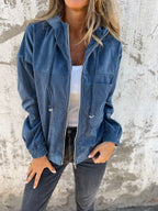 Casual dames hoodie met capuchon en rits