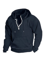 Coole heren hoodie met halve rits