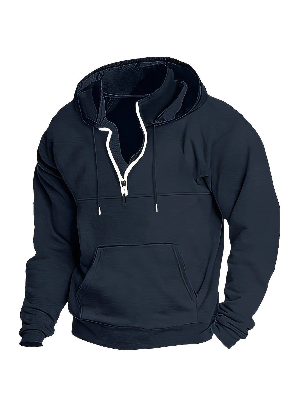Coole heren hoodie met halve rits