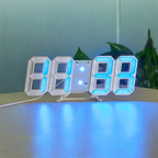 3D LED wandklok met dimbare verlichting