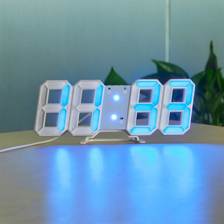 3D LED wandklok met dimbare verlichting
