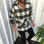 Geruite hoodie voor heren — afbeelding 1