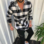 Geruite hoodie voor heren — afbeelding 4