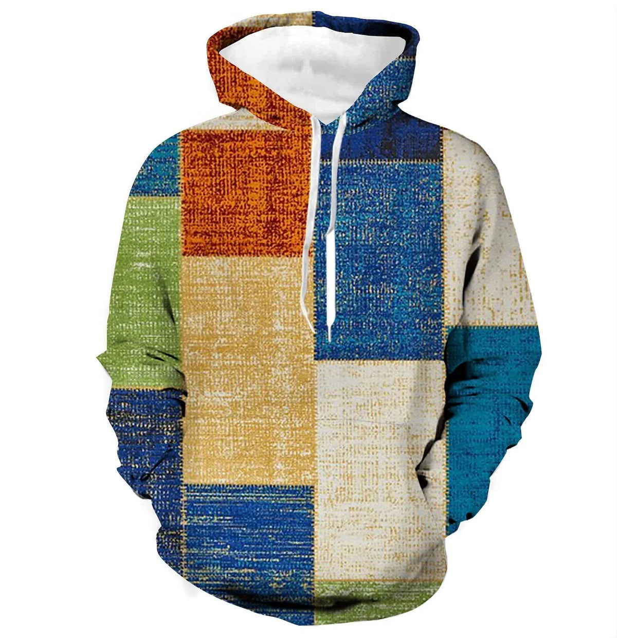 3D plaid hoodie